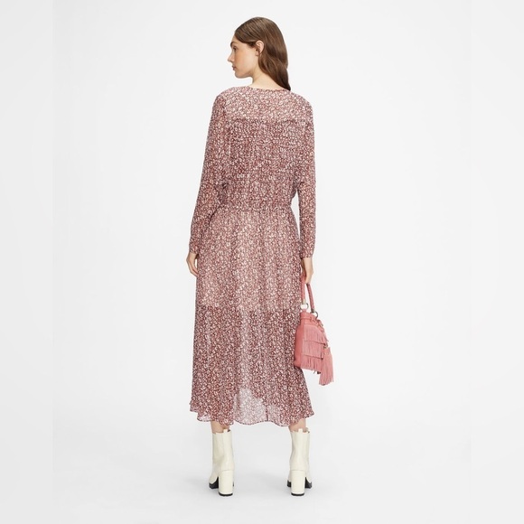 NWT Ted Baker Vally Draped Midi Batwing Sleeve Dress Bohemian Cottagecore 12 - Picture 2 of 14